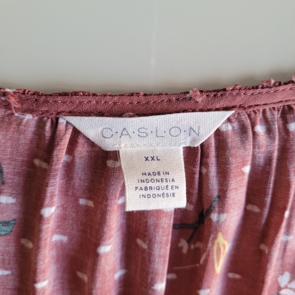 Caslon Womens Floral Clip Dot blouse NWT , Sz XXL - Picture 8 of 9